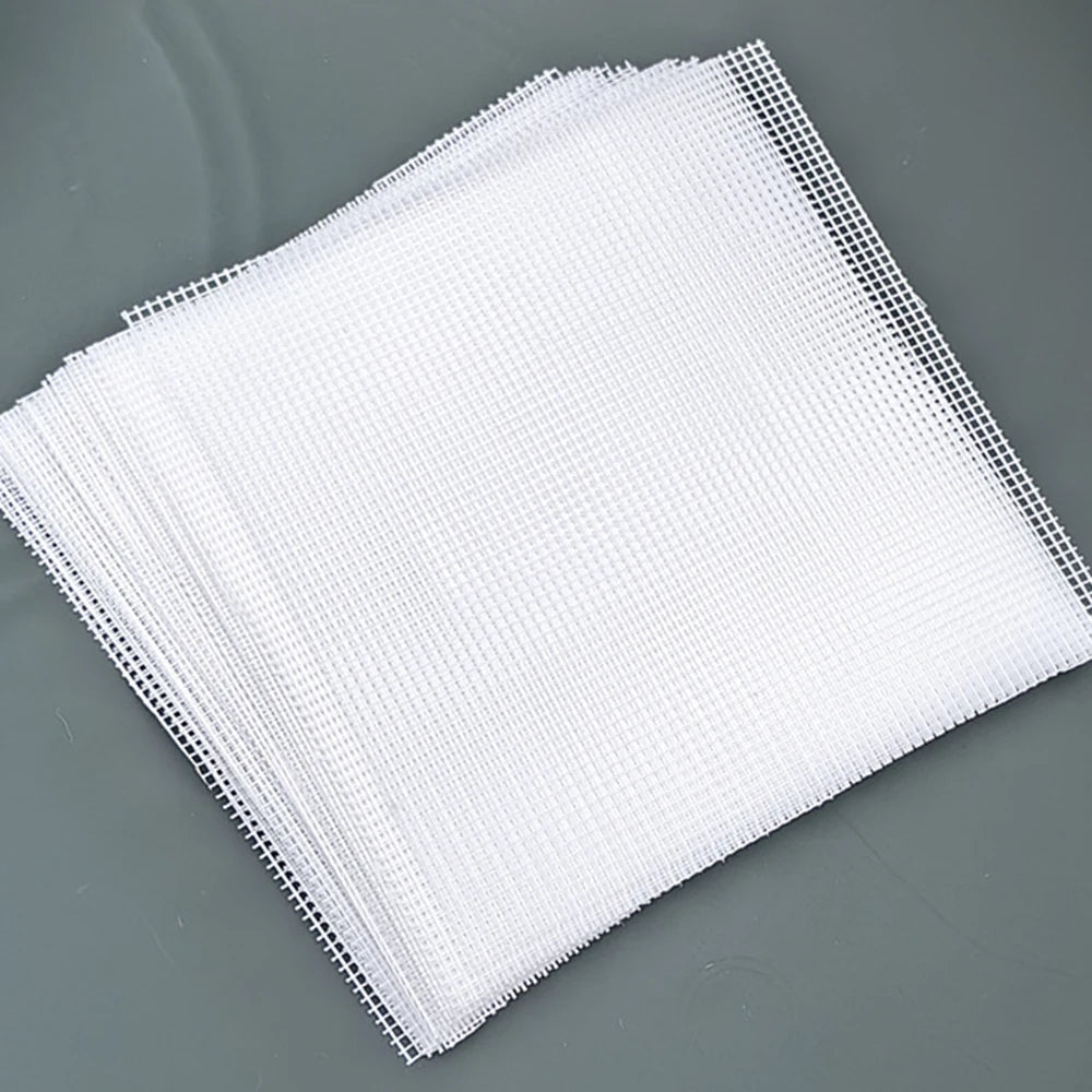 grille filtrante blanche maille fine adhésive pratique plantes 5cm 7.5cm 10cm pack20pc