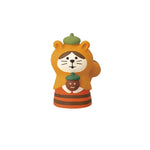 figurines animaux résine japonais vert marron orange blanc rouge gris personnages animaux arbres fruits