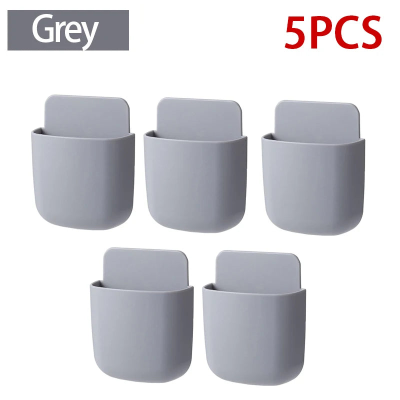 porte objets mural moderne adhésif blanc gris jaune respectueux environnement rechargeable multifonction plastique