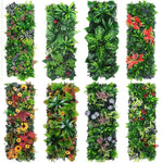 décoration murale plantes artificielles feuilles roses variées moderne intérieur vert rose jaune blanc rouge
