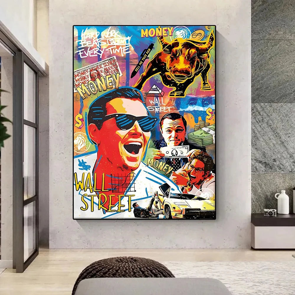 toile d'art populaire collage pop art opaque décoration moderne maison film
