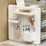 organisateur blanc perforé moderne étageries pliables multifonctionnel rangement école officesupply