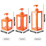 distributeur savon liquide orange noir blanc transparent moderne minimaliste 500ml 750ml 1000ml Pompe rechargeable