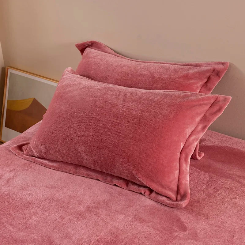 taies d'oreiller velours gris moderne 300 fils qualité supérieure opaques maison hiver