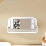 support mural pliable adhésif moderne smartphone blanc sans perçage chambre cuisine salon