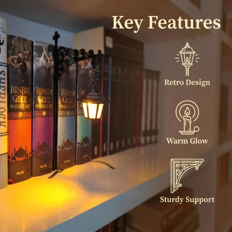lampe rétro sorcières automnale citrouilles livres éditions binbir gece masallari textures métal étagère décoration