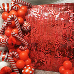 rideau lumineux carré moderne mosaïque brillante rouge blanc argent or anniversaire noël mariage festif