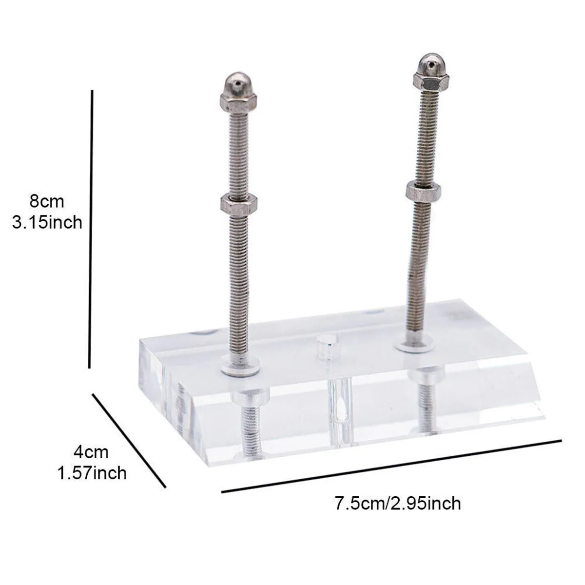 support mural transparent acrylique planche roulettes moderne vis anneau 8cm longueur 4cm largeur 7.5cm