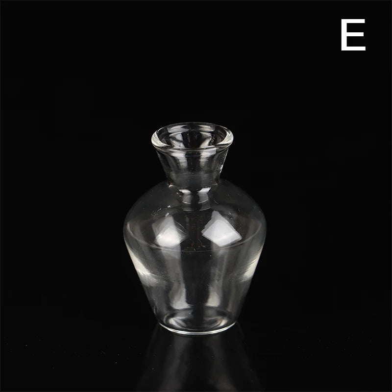 petit vase verre transparent rayures verticales plante d'intérieur décoration table classique