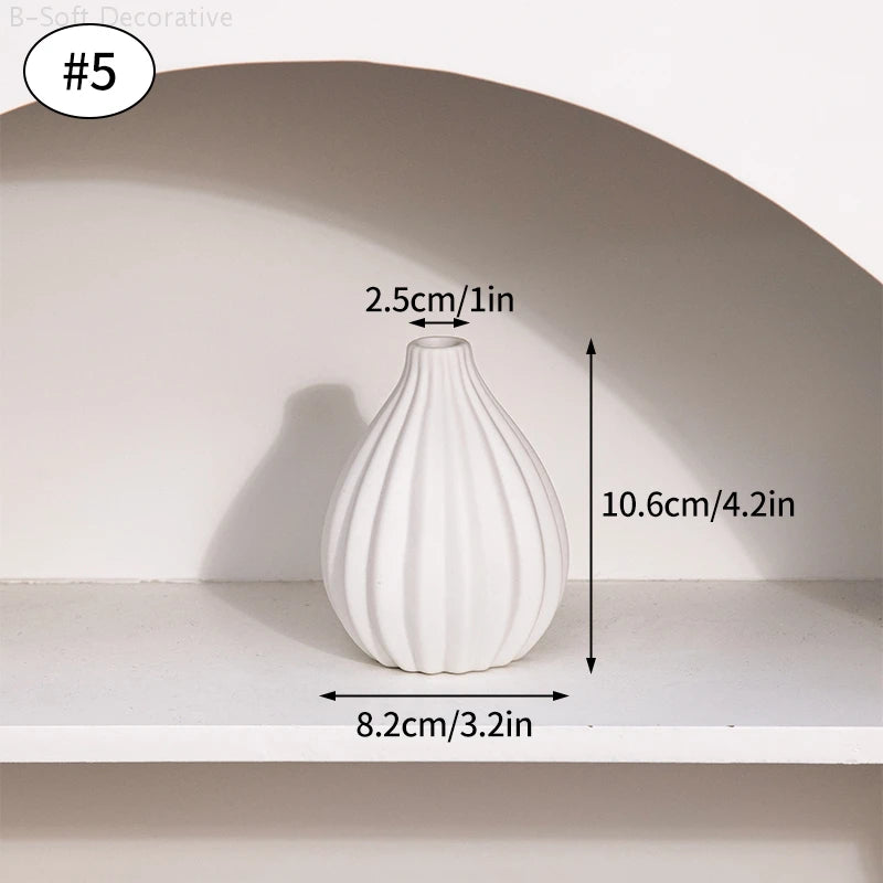 vases céramique blancs minimalistes simples décoratifs hydroponiques fleurs séchées nhà cửa