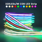 ruban led cob blanc chaud froid naturel rouge vert bleu moderne adhésif 12v 50000h