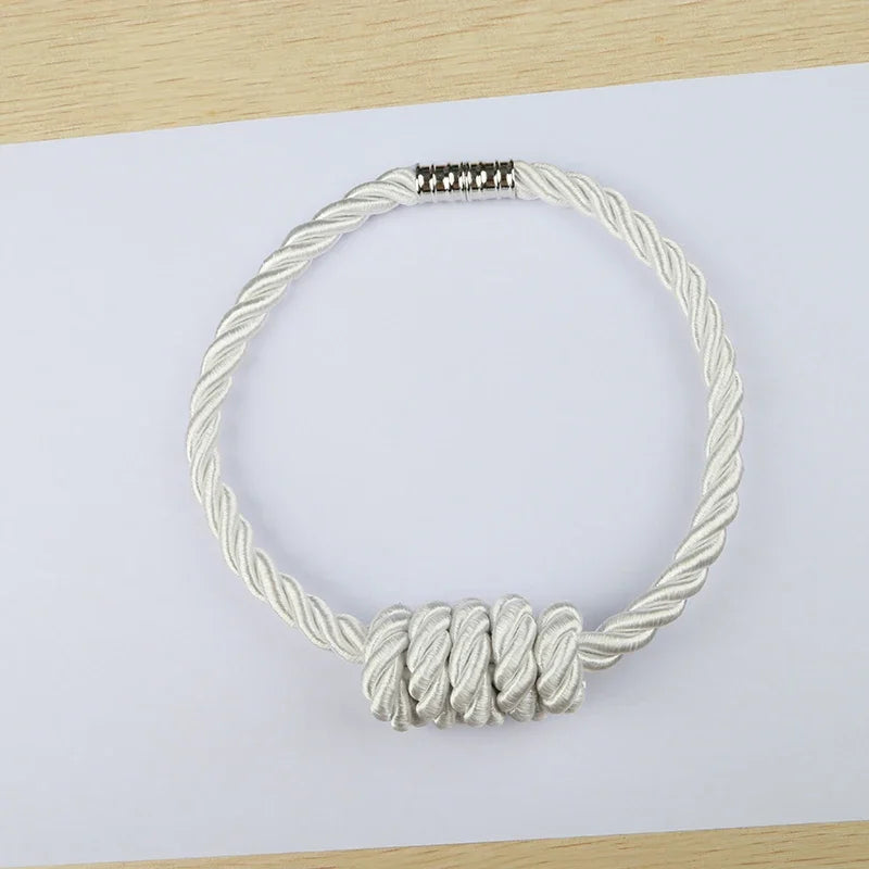 corde rideaux moderne boucle magnétique beige noir argent facile decorationintérieur