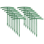 supports plantes vert foncés plastique moderne 16 pièces 16 trous insertion semi circulaire
