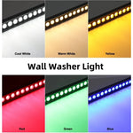 éclairage mural led gris métallique ip65 12w dmx rgb moderne clips fixation