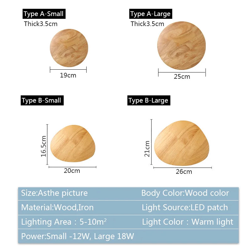 lampes murales modernes bois clair led minimalistes chambre cuisine salle manger