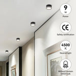 spot led noir moderne vis fixation câble base métal aluminium