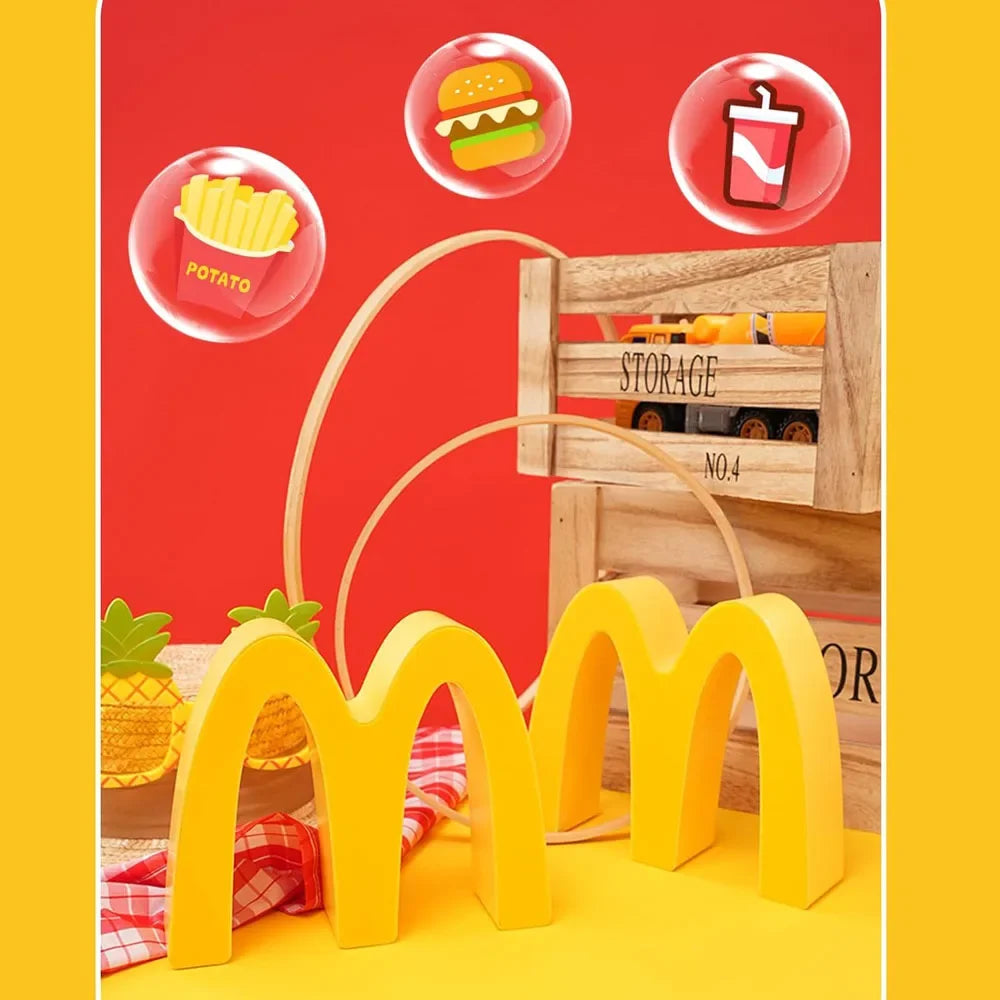 lampe led veilleuse dessin animé forme hamburger jaune moderne chambre enfant rechargeable