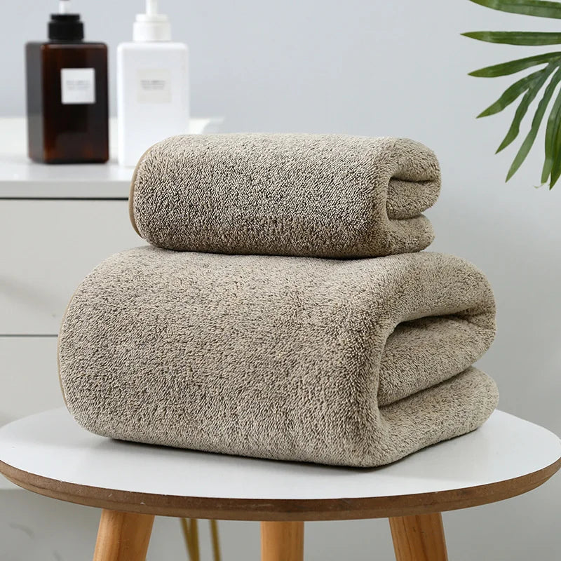 serviette bain fibre bambou gris rayures moderne douce absorbante séchage rapide lavable machine rose