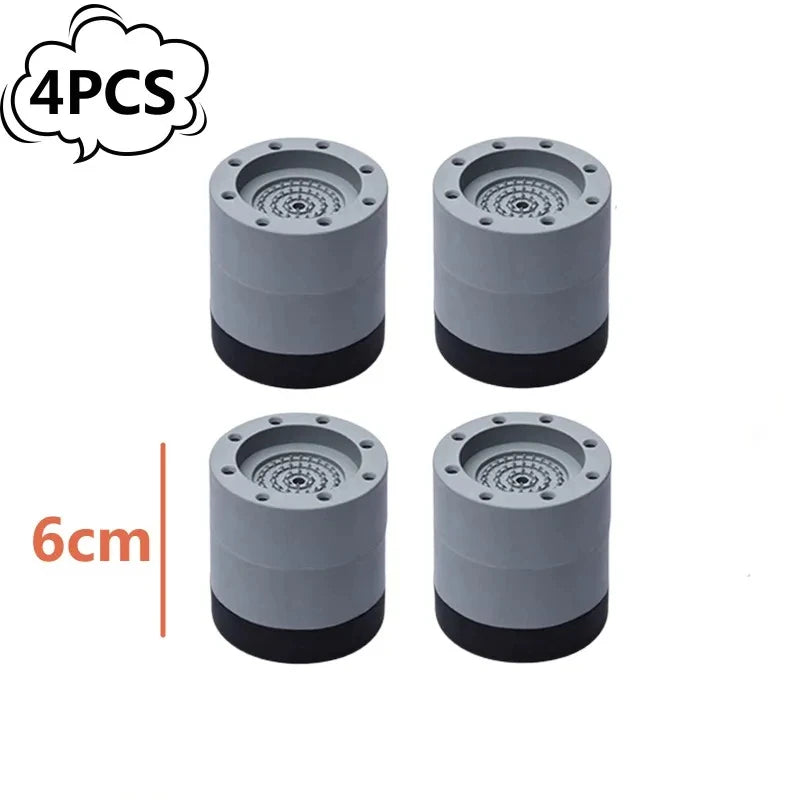 supports anti vibration machine laver pièces gris noir surface perforée base caoutchouc antidérapants