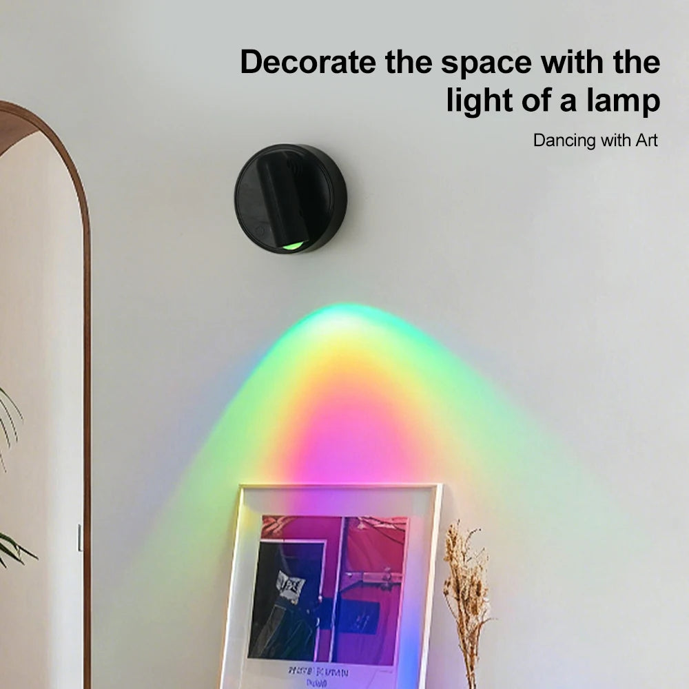 lampe murale rechargeable led noire moderne capteur tactile controle lumiere