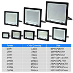 projecteur led puissance variable noir moderne mural 100w 200w 300w 220v aluminium