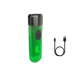 lampe torche rechargeable led uv intense extérieure 300 lumens moderne compact noire verte bleue