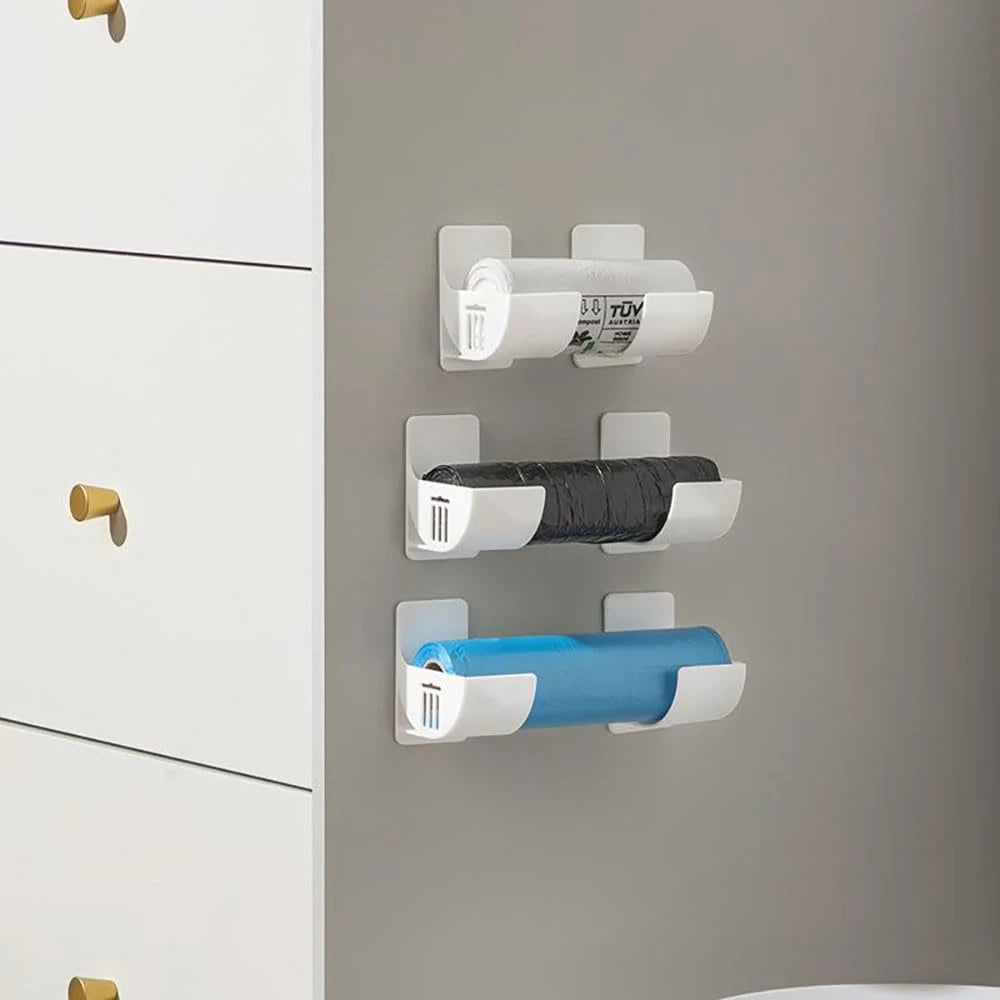 organisateur sacs poubelle adhésif blanc noir moderne multifonction chambre cuisine
