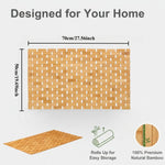 tapis sol salle bain moderne naturel bambou antidérapant facile entretien rapide séchage carrés tissés