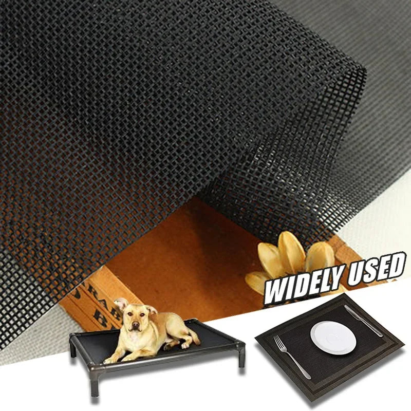 tissu mesh pvc résistant abrasion noir largeur 150cm moderne tissu toile imperméable séchage rapide