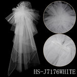 voile mariée femme blanc tulle fin classique clips métalliques longueur épaules adulte cascade