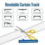 rail rideau flexible blanc moderne clips vis fixations 3m 5m