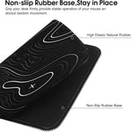 tapis souris noir blanc motif topographie anti dérapant lignes graphiques moderne gaming