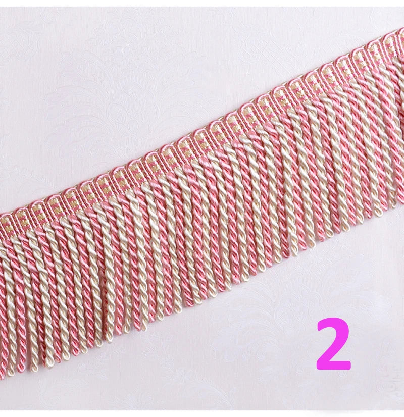 franges torsadées ornementales polyester 12 yards ruban frisé classique or noir bleu rose violet