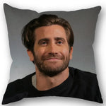 taies d'oreiller coton lin motif jake gyllenhaal moderne bleu marine imprimé décoration maison washable