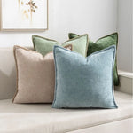 taies d'oreiller velours côtelé couleurs unies chic bordures décoratives polyester dimensions 30x50cm 45x45cm