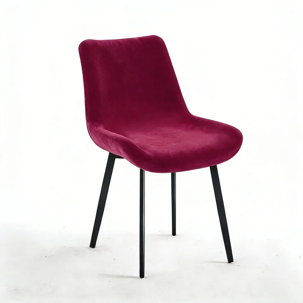 housses chaise velours polyester couleurs unies moderne salle manger anti poussière decoration festive