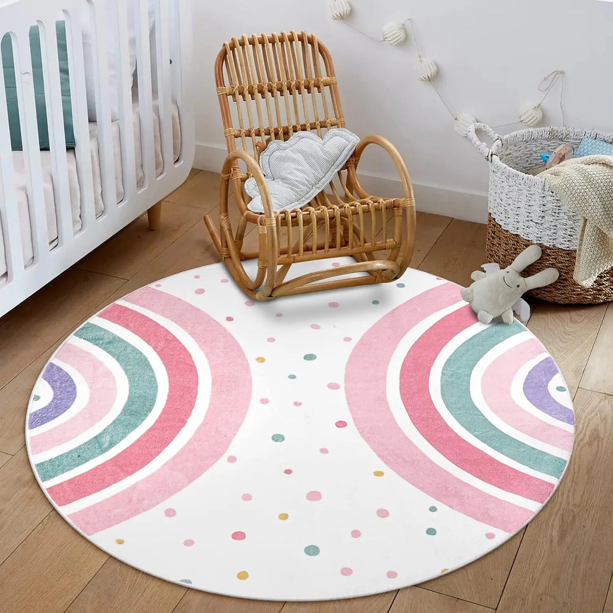 tapis rond moderne coloré antidérapant polygone floral 40x40cm 80x80cm 120x120cm chambre salon enfants adultes