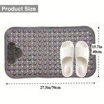 tapis bain antidérapant gris texturé drainage nuage minimaliste adhésif ventouses