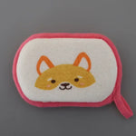 gant bain enfant dessins animaux cordon ajustable blanc bleu rose jaune