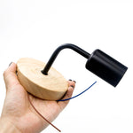 lampe murale industrielle moderne bois naturel noir verre opalin éclairage cuisine chambre coucher