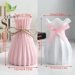 vase moderne élégant rose blanc vert bleu gris beige rayures plissées opacité cordelette