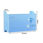 support mural routeur wifi gris rose bleu rayures horizontales moderne salon