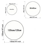 tapis rond moderne abstrait vert noir polypropylène polyester 80x80cm 120x120cm salon chambre decoration