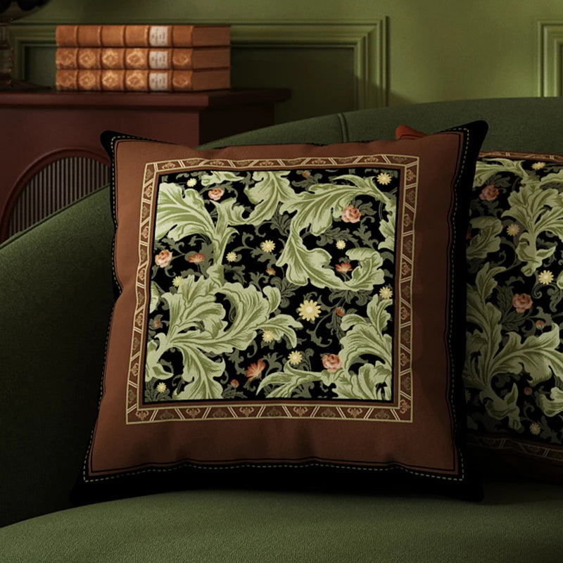 housse coussin motif floral peluche carré décoration maison lit salon voiture chambre coucher
