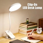 lampe pince rechargeable usb blanc minimaliste tactile interrupteur led réglable