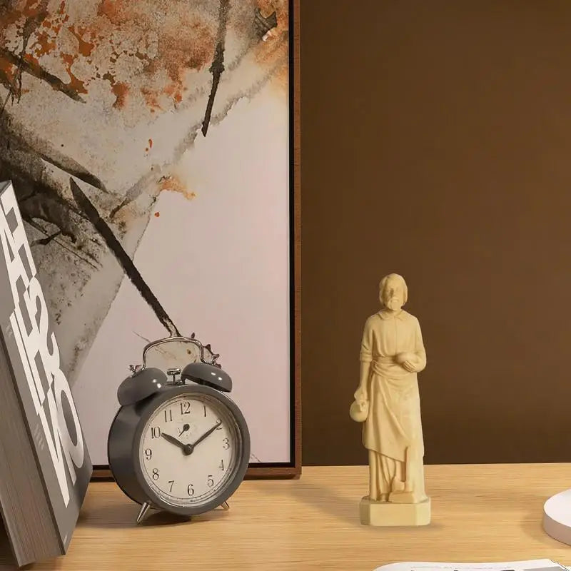 statue saint joseph résine peinte main décor religieux classique maison livres horloge tableau abstrait