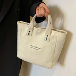 sac main femme noir beige polyester toile détachable moderne casual