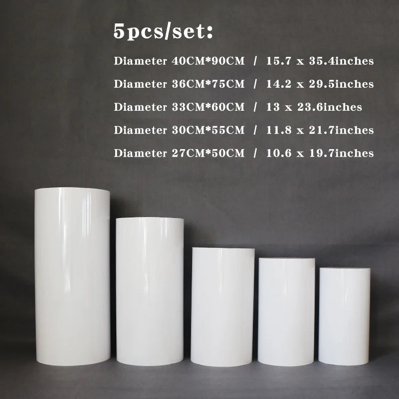 supports présentation métal blanc modernes mariage pièces différentes tailles