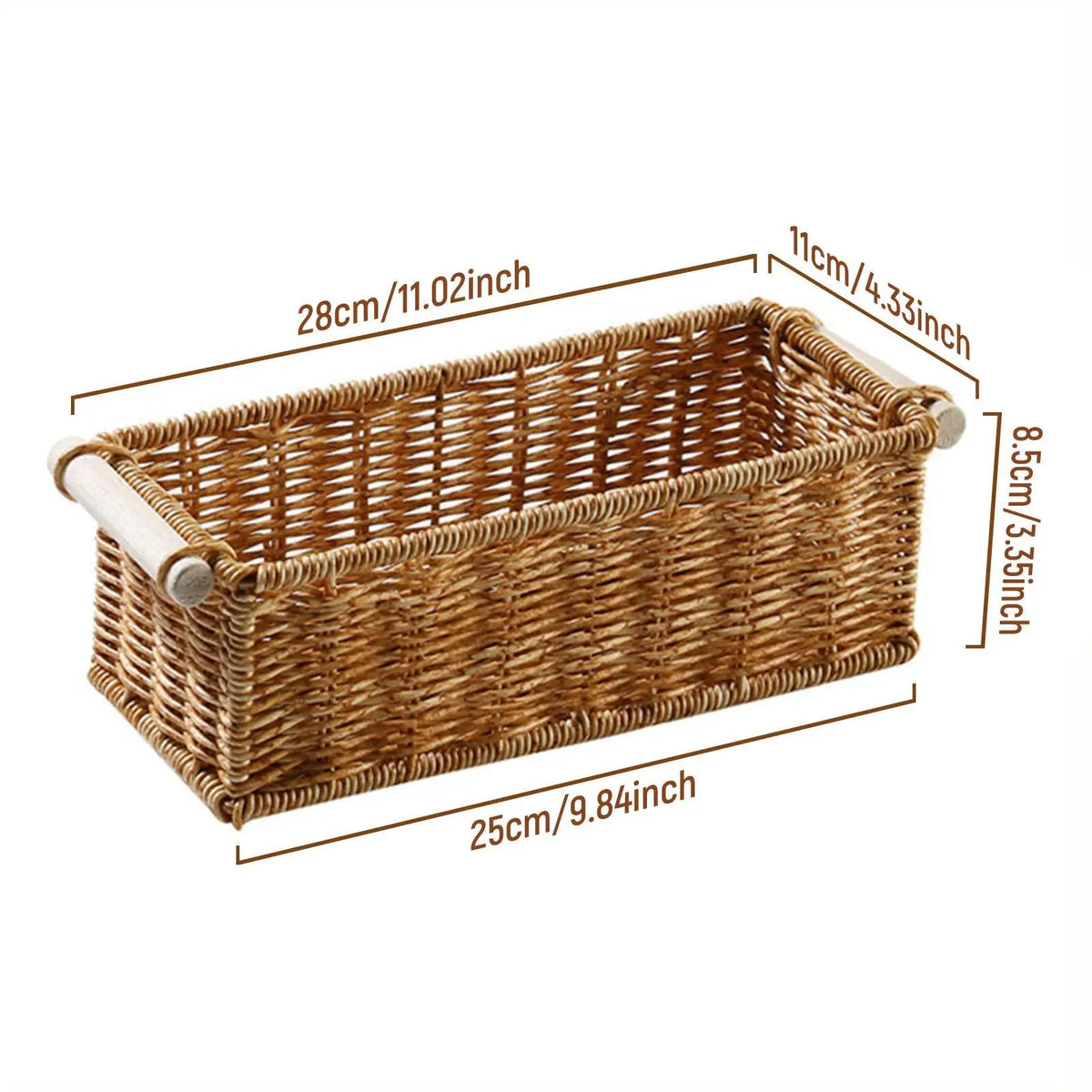 paniers rangement tressés marron poignées bois bohème organisation salle bain cuisine