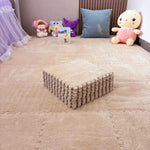 tapis modulable carreaux géométriques noir beige gris vert bleu rose moderne douillet insonorisant chambre